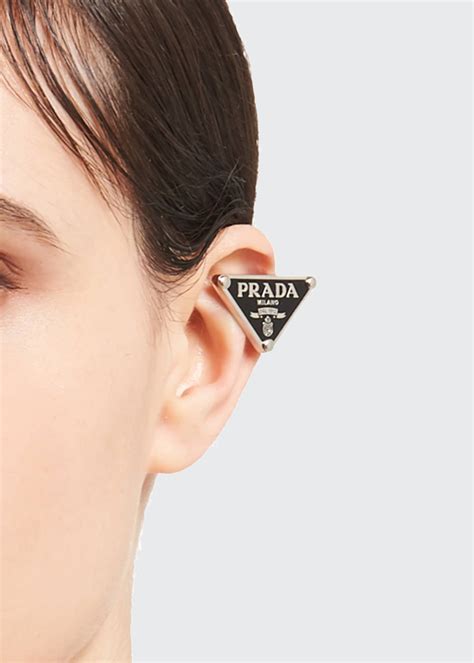 prada logo earring